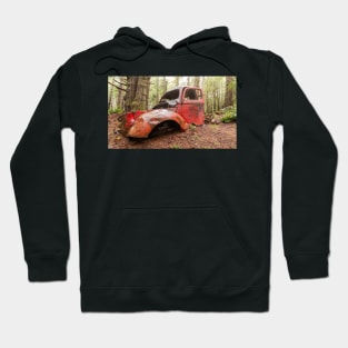 A Forgotten Pickup Truck in the Forest Hoodie